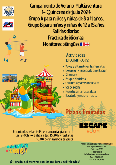 Campamento multiaventuras